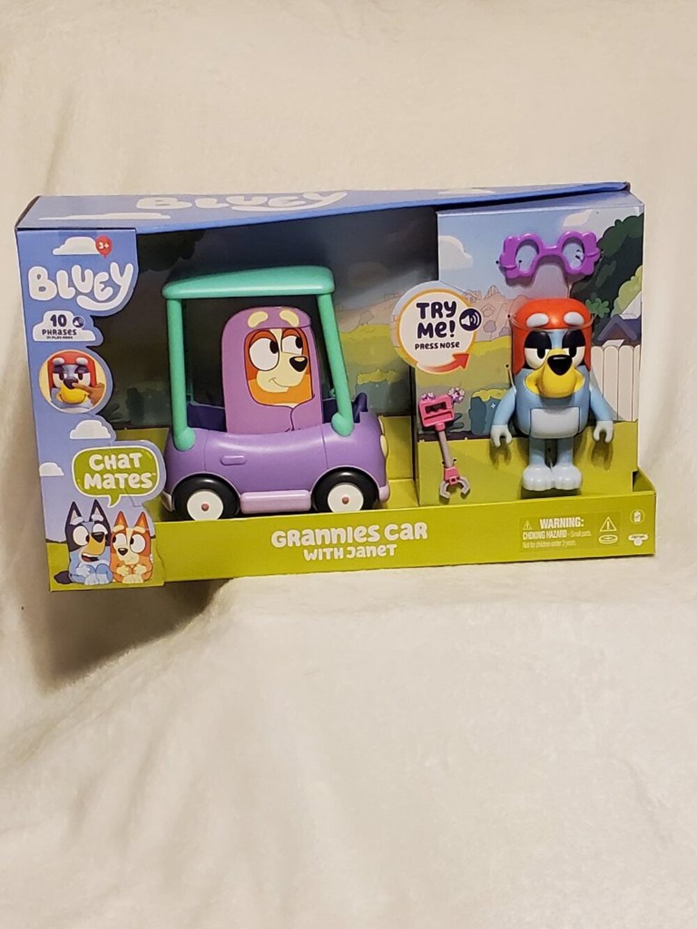 Bluey Grannie's Car with Janet with 10 phrases Brand New!